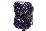 Amethyst Geode With Metal Stand - Uruguay #306871-1